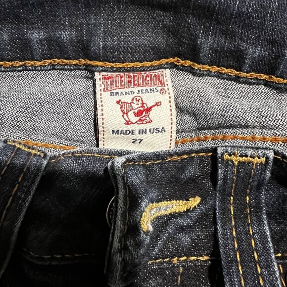 True Religion Women's Dark Wash Skinny Jeans Waist 27 - Picture 3 of 9